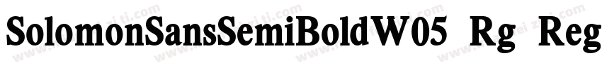 SolomonSansSemiBoldW05 Rg Regular字体转换